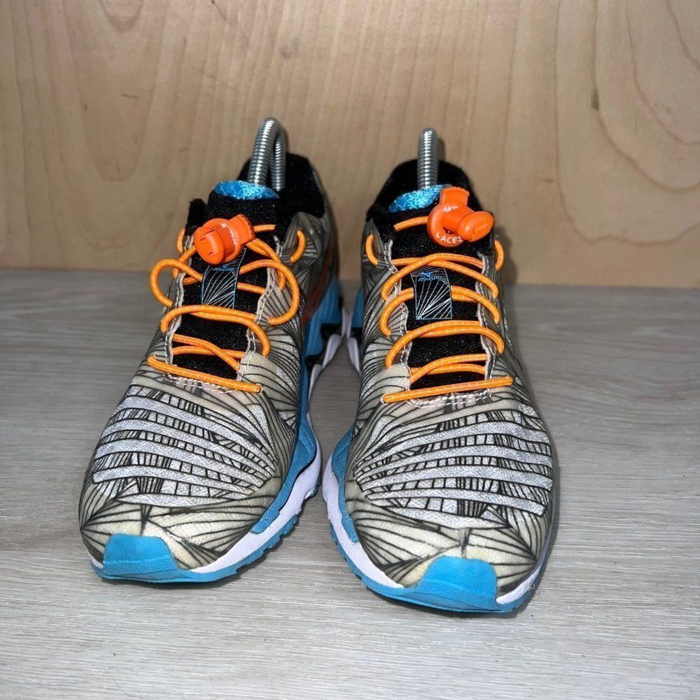 ‎Mizuno Wave Paradox 4 White/Black/Orange/Blue Women's 6.5 - Picture 2 of 10